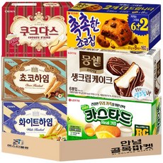 [안녕골목마켓] 인기과자 선물세트 20번_몽쉘생크림+카스타드+촉촉한초코칩+쿠크다스+초코하임+화이트하임, 안녕골목마켓 인기과자선물세트20번, 1세트