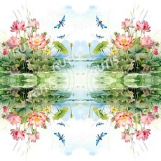 TS 花草0103-蝶谷巴特餐巾紙/藝術紙 Decoupage napkins，精美花草圖案，提升用餐氛圍, 1個, 33x33 四格圖