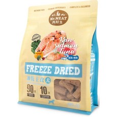 MR.MEAT肉鮮生 狗狗凍乾主食 90%新鮮生肉 無穀 冷凍乾燥 狗零食, 1個, 狗凍乾-鮭魚+鮪魚400g