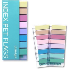 유니브라이트 스틱 탭 4인치 북마크 자 8개의 모란디 컬러 2세트 400개 북마크로 사용 주석 책 노트북 페이지 마커 및 플래그 포함, Morandi Colors