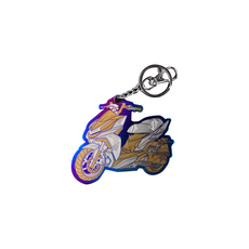 鈦合金車型雙面鑰匙圈 曼巴 龍二 六代 鑰匙扣 時尚配件 車迷必備 輕巧耐用, 六代勁戰, 1個