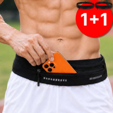 펠코스 러닝 벨트 런닝 힙색, 2개, 블랙+블랙