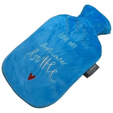 德國fashy 愛我的瓶子繡花圖騰冷熱水袋 保暖袋 柔軟舒適 德國製造, 1個