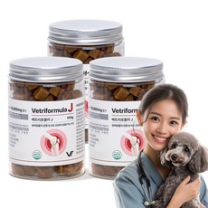 베트리포뮬러 반려동물 종합유산균영양제 관절 피부 면역 오메가3, 100g, 3개, J 관절영양제 보스웰리아