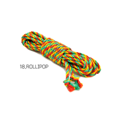 6.0mm 황마 로프 멀티 컬러 삼색 트위스트 마로프 아웃도어 등산로프 공예 주트로프 20컬러, 18.ROLLIPOP, 1개