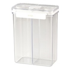 Meitejia 분리형 밀폐 곡물 저장 용기 2칸 2800ml, 1개, 화이트