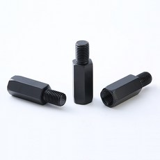 우리파파 오토바이 백미러 연장볼트 사이드 미러 볼트 10mm 블랙 긴볼트 - 10내부(정)+10나사(정), 1개