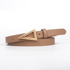 【台灣發貨】【有孔款】百搭皮帶簡約三角細皮帶 皮帶 細款皮帶 腰帶