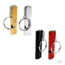 가벼운 사각 호루라기 키링 호신용, 실버