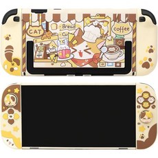 닌텐도 스위치2와 호환되는 실리콘 보호 케이스 스위치 2용 칼리코 고양이 도크 커버 | 엄지 그립 2개 포함