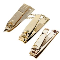 쓰리세븐 777 손톱깍이 3종세트 CT-121ZG+N-608FG+N-211G 발톱깍기 큐티클깍이, 1세트, 골드