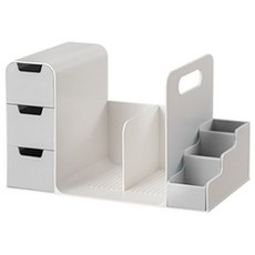 머츠샵 미니 간이 서랍 책상책꽂이 3color, 2. 토미 책상책꽂이_화이트, 화이트, 1단