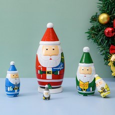 可愛雪人造型堆疊娃娃組，兒童節慶玩具，安全無毒，激發想像力, C款（五層）, 1套