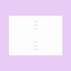 와우샵 DIY 6공 다이어리 속지 A6 A5, 점 모눈 노트[45장]