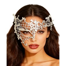 Campsis 가장 무도회 마스크 실버 가장 무도회 마스크 메탈 라인스톤 베네치아 파티 마스크 여성용, Campsis 가장 무도회 마스크 실버 가장 무도회 마