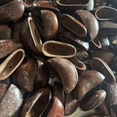 臺灣出貨 印尼果殻風鈴diy黑果材料包自製果殻音手工製作手搖鈴pangjii果殻 0OUT, Juju鴨健藤果殼50個+送麻繩91米, 1個