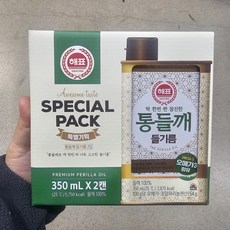 사조해표 통들깨 들기름 350ml x 2병 대용량 식용유 고소한 요리용 오일