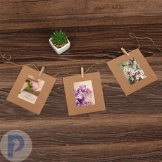 가랜드 종이액자 10p세트 2x3 크라프트 사진전시 사진홀더 파티장식
