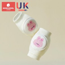 寶寶護膝 夏季透氣網眼 嬰兒學步防摔 兒童爬行襪套護膝護肘防滑護腿可愛, 1個, 【升級透氣】兔子【胖瘦適用 高彈不勒腿】