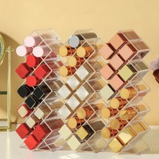 메이크업 립스틱 정리함 아크릴 진열대 화장품 보관함 투명, 16구_onesize