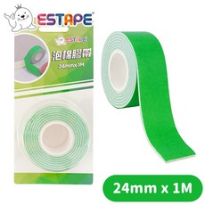 王佳ESTAPE 雙面泡棉膠帶 24mm x 1M (DIY手作美勞黏貼佈置包裝固定), 1個