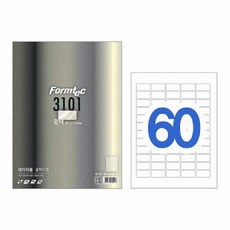 라벨지 바코드 광택 60칸 100매 LB-3101 폼텍, 상세페이지 참조