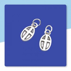 비즈톡 [SVP-26-26]순은펜던트 실버925 타원십자가 고리형 5x10mm+O링 십자가펜던트