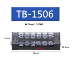 1pcs 25A 15A 600V 이중 행 스트립 나사 고정 터미널 블록 배선 보드 와이어 커넥터 3 4 5 6 8 10 위치 방, 1개