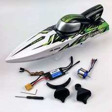 TX749 브러시리스 RC 보트 대형 터보 고속 전동선, 1개, 그린화이트 하이엔드 (컨트롤 배터리 없음)