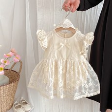 DFMEI 女寶寶夏季a類嬰兒包屁衣服新生兒衣服蕾絲短袖三角爬服