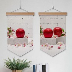 eh089-우드페넌트_40CmX62Cm_꽃과사과, 1.1개