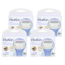 인튜이션 퓨어 너뤼시먼트 여성 제모기 코코넛 면도날, 3개입, 4개