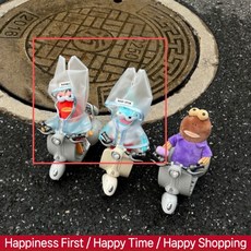 팝마트 스폰지밥 비키니 시티의 엉뚱한 친구들 인형 우비 전기 오토바이 세트 인형옷 인형액세서리, 15-17cm 펜던트에 적합, 블루 우비 (전기 오토바이 및 인형제외)