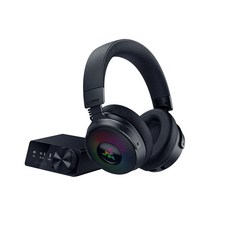 Razer 雷蛇 Kraken V4 Pro 北海巨妖 無線耳機 4模連線 OLED控制中樞 電競耳機 雷蛇耳機 耳機, 黑色, SENSA HD HAPTIC