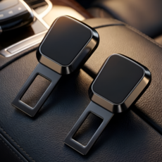 상상일상 안전벨트 연장클립 2개, 1세트, 블랙