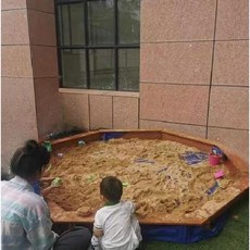 작은 모래놀이장 야외 놀이 가구 캐노피 잔디 집 앞 모래밭 소꿉놀이, 팔각, 1개