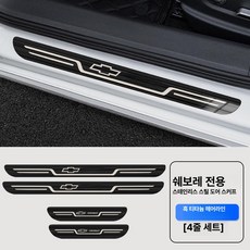 필랑트 그랑콜레오스 도어스커프 악세사리 몰딩 스텝 4P, 블랙 티타늄 헤어라인 4개 세트, 쿠보자