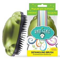Knot Genie 아동용 엉킴 헤어 브러시 CorallyQ | 오리지널 풀 사이즈 곱슬머리에 적합 엉킴을 부드럽게 분리 을 매끄럽고 빛나게 유지 없는 매듭 디탱글러 22329, 나뭇잎