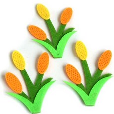 야생화 펠트 3개 펠트공예