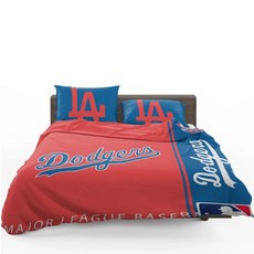 MLB LA 다저스 이불 배게 커버 세트 - 싱글 더블 사이즈 LA Dodgers, 포함