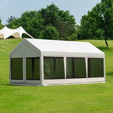 대형 캐노피 텐트 주차장 캠핑 방수 쉘터 야외 천막사, 1, H. 4면이 있는 5mx 메쉬 모델