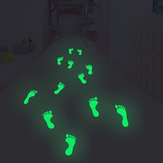 웰리노아 꿈꾸는 공간 인테리어 포인트 야광 스티커, 6. 콩콩 발바닥