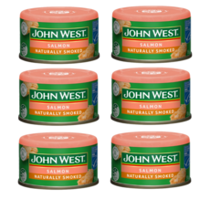 존 웨스트 스모크 살몬 연어 통조림 John West Naturally Smoked Salmon, 6개, 95g