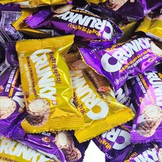 [영희네] 롯데 바삭한 크런키 더블크런치바 미니 대용량 사무실간식, 32개, 16g