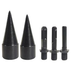 장작 드릴 비트 손잡이 나무 통나무 분할기 분할용 나사형 콘, 1개, 1. Drill Bit