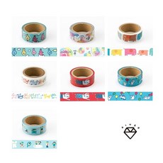 마스킹테이프 AIUEDO 아이우에오 MADE IN JAPAN 고퀄리티 7종, 마스킹테이프 CHIBI Bubble