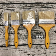 油老爺 油漆刷 豬鬃刷 - 水泥漆 溶劑 塗料清潔刷, 1個, 1.5吋