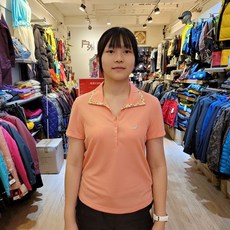 WILDLAND 女 花布領排汗衣
