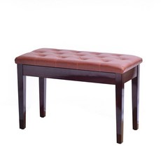 2인용 우드 피아노 수납형 의자 SH1184, 레드브라운, 1개