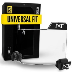 Nxtrnd VZR3 풋볼 바이저 곡선형 렌즈 기술 성인 및 청소년 축구 헬멧에 적합 (투명)